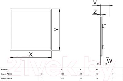 Решетка вентиляционная Awenta PI100