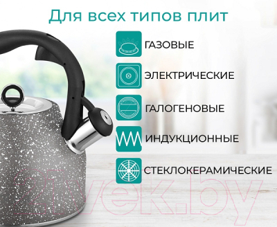 Чайник со свистком Relice RL-2500