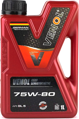 Трансмиссионное масло Venol Gear Semisynthetic GL5 75W80 / 221001 - фото