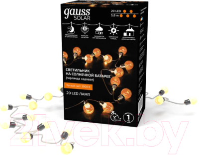 Садовая гирлянда Gauss Solar GS034 - фото