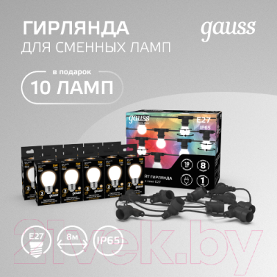 Садовая гирлянда Gauss Holiday HL070 - фото