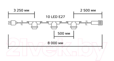 Садовая гирлянда Gauss Holiday HL070