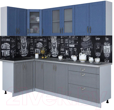 Готовая кухня Интерлиния Мила Крафт 1.2x2.5 - фото