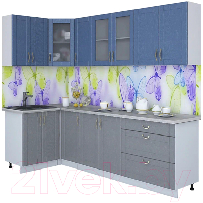 Готовая кухня Интерлиния Мила Крафт 1.2x2.6 - фото