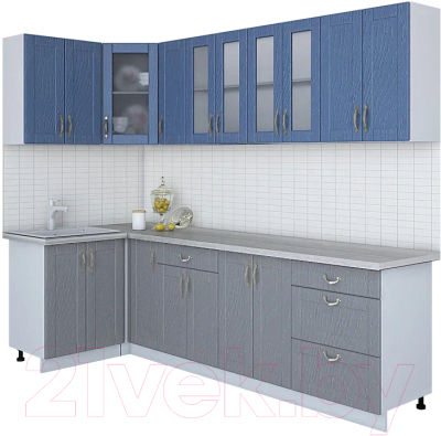 Готовая кухня Интерлиния Мила Крафт 1.2x2.7 - фото