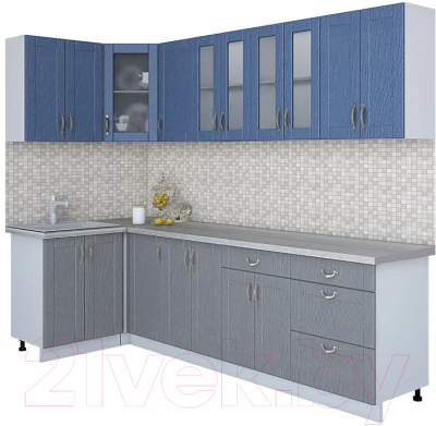 Готовая кухня Интерлиния Мила Крафт 1.2x2.8 - фото