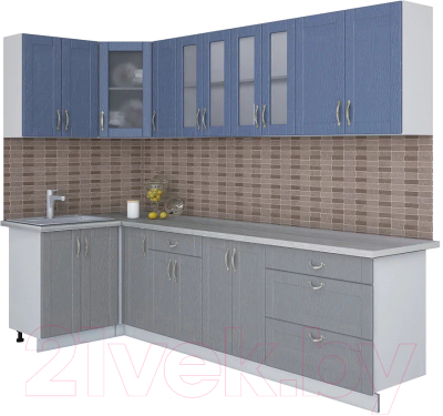 Готовая кухня Интерлиния Мила Крафт 1.2x2.9 - фото