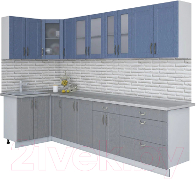 Готовая кухня Интерлиния Мила Крафт 1.2x3.1 - фото