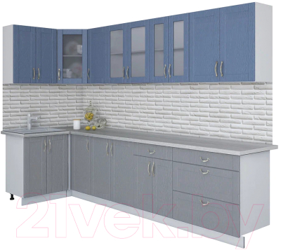Готовая кухня Интерлиния Мила Крафт 1.2x3.2 - фото