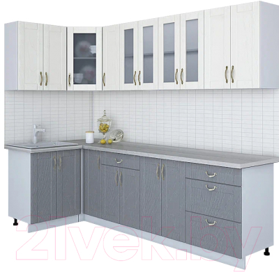 Готовая кухня Интерлиния Мила Крафт 1.2x2.7 - фото