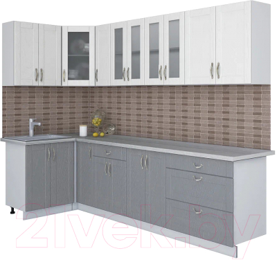 Готовая кухня Интерлиния Мила Крафт 1.2x2.9 - фото