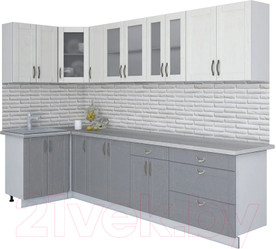 Готовая кухня Интерлиния Мила Крафт 1.2x3.1 - фото