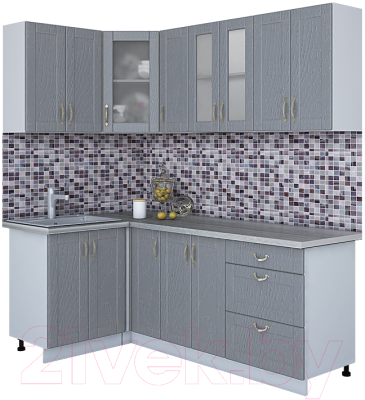 Готовая кухня Интерлиния Мила Крафт 1.2x2.1 - фото