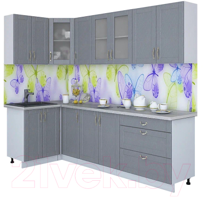Готовая кухня Интерлиния Мила Крафт 1.2x2.6 - фото