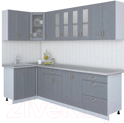 Готовая кухня Интерлиния Мила Крафт 1.2x2.7 - фото