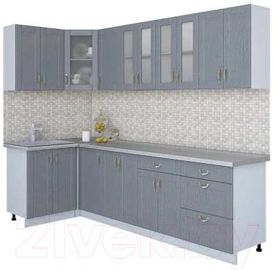 Готовая кухня Интерлиния Мила Крафт 1.2x2.8 - фото