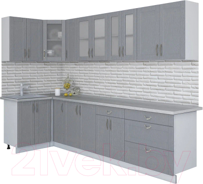 Готовая кухня Интерлиния Мила Крафт 1.2x3.1 - фото