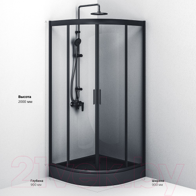 Душевой уголок AM.PM Gem W90G-401-090BT