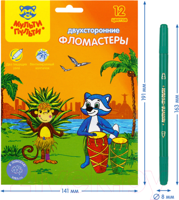 Фломастеры Мульти-пульти Енот в Бразилии / WP_10742