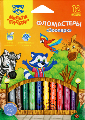 Фломастеры Мульти-пульти Зоопарк / WP_94765 - фото