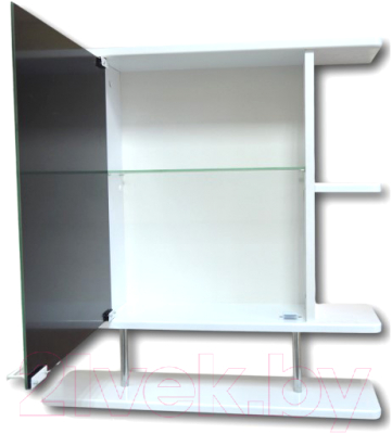 Шкаф с зеркалом для ванной Гамма 15/1м (левый)