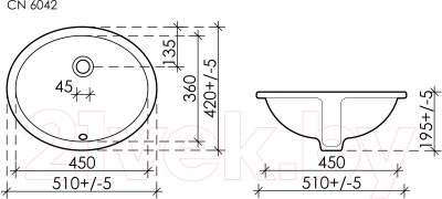 Умывальник Ceramica Nova Element CN6042