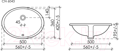 Умывальник Ceramica Nova Element CN6043