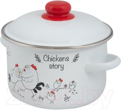 Кастрюля СтальЭмаль Chickens stories 1RD181М