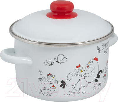 Кастрюля СтальЭмаль Chickens stories 1RD181М