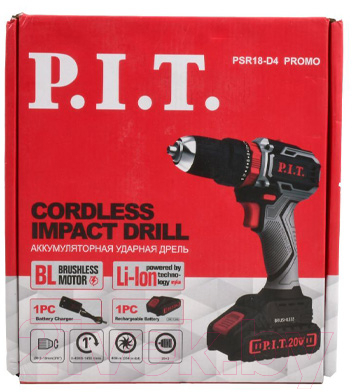 Аккумуляторная дрель-шуруповерт P.I.T PSR18-D4 Promo