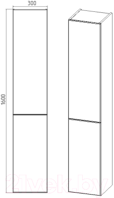 Шкаф-пенал для ванной Viant София / VSOF300-PENR