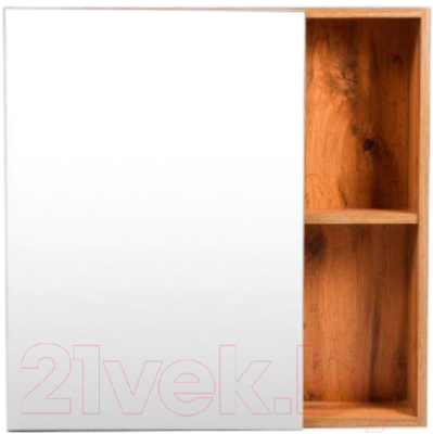 Шкаф с зеркалом для ванной Viant Бостон 60 / VBOS60-ZSH - фото