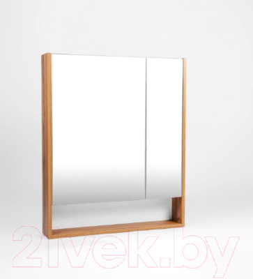 Шкаф с зеркалом для ванной Viant Мальта 60 / VMAL60-ZSH