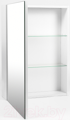 Шкаф с зеркалом для ванной Viant Куба 50 / VKUB50-ZSH
