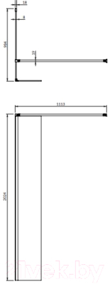 Душевая стенка Omnires DNR10X BLTR