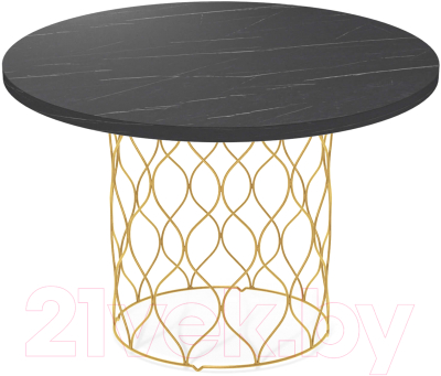 Журнальный столик Sheffilton SHT-TU49/TT 60 ЛДСП (золото/камень пьетра гриджио черный) - фото