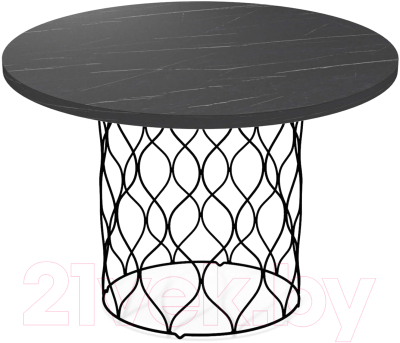 Журнальный столик Sheffilton SHT-TU49/TT 60 ЛДСП (черный муар/камень пьетра гриджио черный) - фото