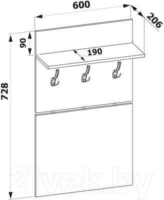 Вешалка для одежды Сокол-Мебель ВШ-4