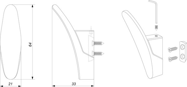 Крючок для одежды Boyard Fly K105BL.9
