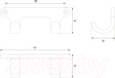 Крючок для одежды Boyard Twin K220BL.2