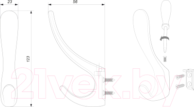 Крючок для одежды Boyard Ola K205BL.9