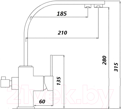 Смеситель Wisent W4054-3-25