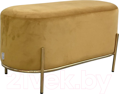 Пуф M-City Zen / 629M04976 (Bluvel-68 желтый велюр/золото) - фото