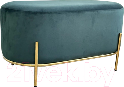 Пуф M-City Zen / 629M04974 (Bluvel-78 зеленый/золото) - фото