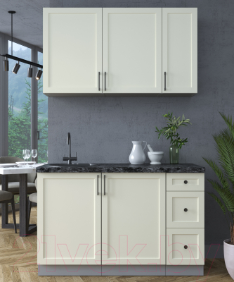 Кухонный гарнитур Интерлиния Тренд 1.3А (белый/белый/кастилло темный)