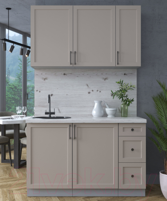 Кухонный гарнитур Интерлиния Тренд 1.3А (луна/луна/бискайская сосна)