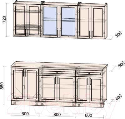 Готовая кухня Интерлиния Тренд 2.0А