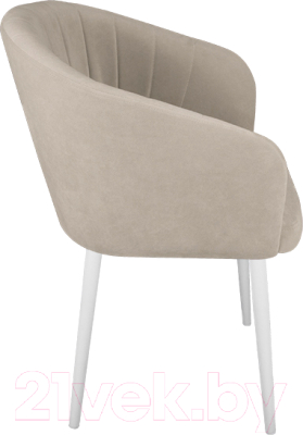 Стул ТриЯ Верона Т6 (белый муар/велюр D002 бежевый)