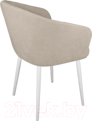 Стул ТриЯ Верона Т6 (белый муар/велюр D002 бежевый)