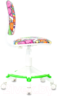 Кресло детское Бюрократ CH-W204/F (мультиколор маскарад/пластик белый)